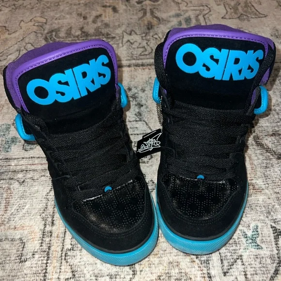 Osiris | Shoes | Osiris Mens Sneakers Black Blue And Purple  display picture 2
